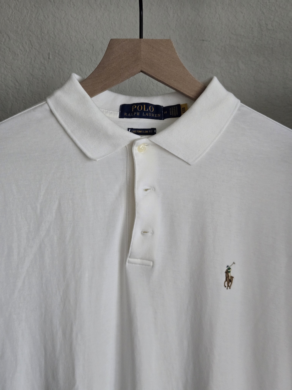 Ralph Lauren White Men's Polo with Embroidered Pony